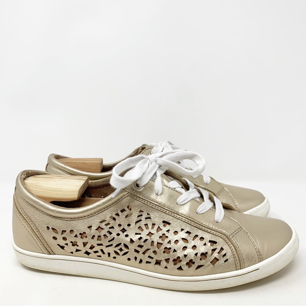 Ziera Denver Comfort Plus Gold Cutout Sneakers Size 41FF 10.5